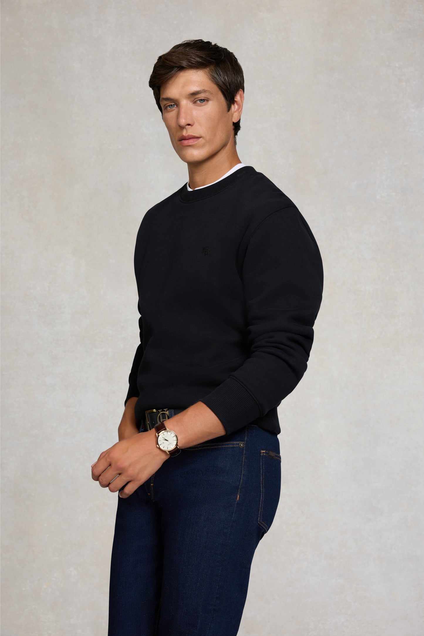 Men's Crew Neck Sweat (Black)