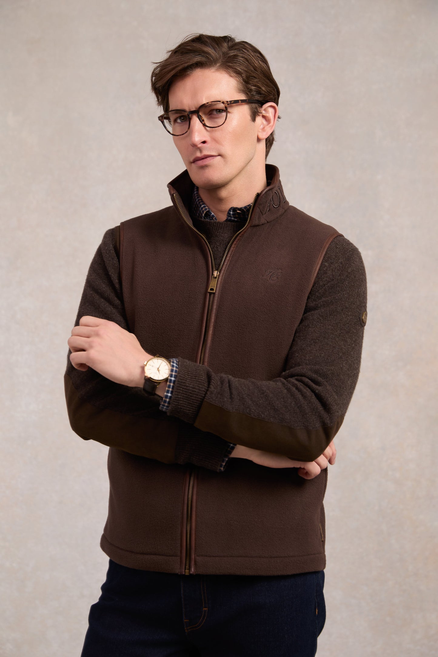 Country Fleece Gilet (Chocolate)